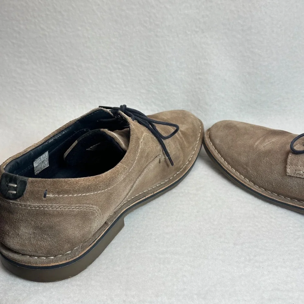 Steve Madden Suede Oxford Mens 13 Taupe Lace Up Casual Leather Dress‎ Shoes